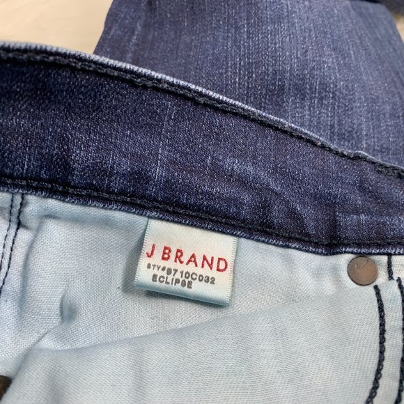 J BRAND Sz 26 Eclipse Skinny Jeans Ankle Zipper - Picture 5 of 6
